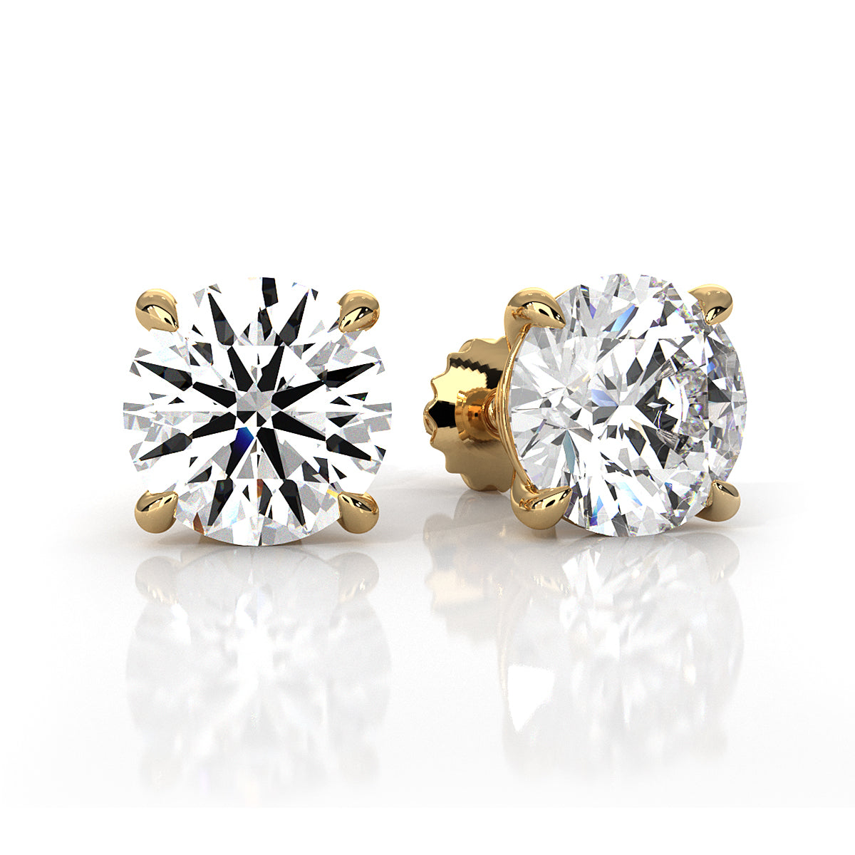 Elegant Round Lab Grown Diamond Stud Earrings | IGI Certified Brilliance & Timeless Sparkle